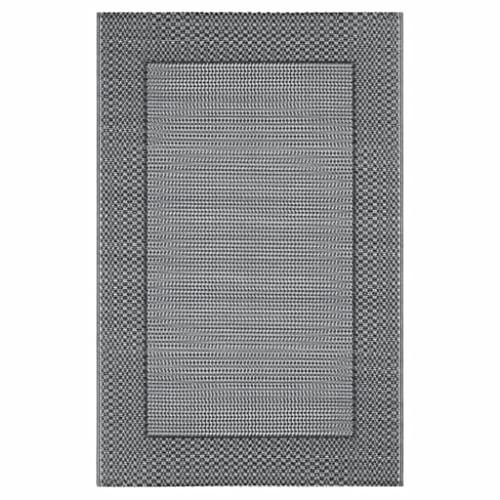 vidaXL Outdoor Teppich Zweischichtiger Jacquard Terrassenteppich Küchenteppich Außenteppich Indoor Balkon Terrasse Flur Küche Bad Grau 160x230cm PP vidaXL Outdoor Teppich Zweischichtiger Jacquard Terrassenteppich Küchenteppich Außenteppich Indoor Balkon Terrasse Flur Küche Bad Grau 160x230cm PP von vidaXL