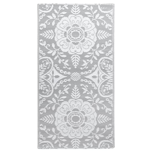 vidaXL Outdoor Teppich Zweischichtiger Jacquard Terrassenteppich Außenteppich Küchenteppich Indoor Terrasse Balkon Flur Küche Bad Hellgrau 80x150cm PP vidaXL Outdoor Teppich Zweischichtiger Jacquard Terrassenteppich Außenteppich Küchenteppich Indoor Terrasse Balkon Flur Küche Bad Hellgrau 80x150cm PP von vidaXL