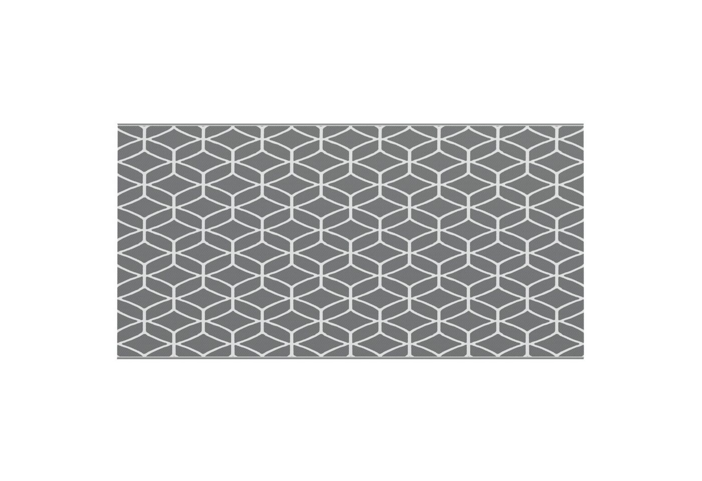 vidaXL Outdoorteppich Outdoor Decke ARAKIL Grau und Weiß Polyester 250 x 500 cm von vidaXL