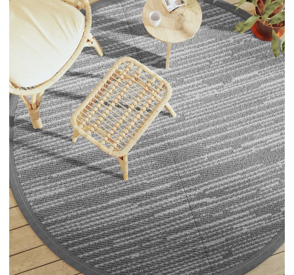 vidaXL Outdoorteppich Outdoor-Teppich Grau Ø200 cm PP von vidaXL