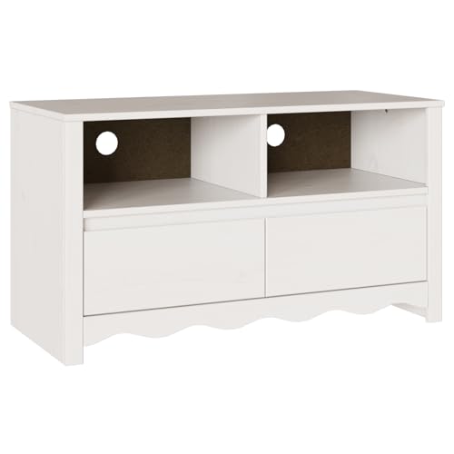 vidaXL Oyster Weißes TV Rack für Unterhaltungssysteme | Mittlere Stauraum Einheit | Zeitgenössisches Design | Holzwerkstoff | Ideal für Wohnzimmer und Heimkino | Sideboard Möbel | Moderner Stand vidaXL Oyster Weißes TV Rack für Unterhaltungssysteme | Mittlere Stauraum Einheit | Zeitgenössisches Design | Holzwerkstoff | Ideal für Wohnzimmer und Heimkino | Sideboard Möbel | Moderner Stand von vidaXL