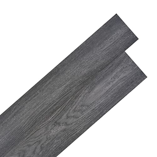 vidaXL PVC Laminat Dielen Selbstklebend Vinyl Boden Bodenbelag Fußboden Planke Vinylboden Designboden Dielenboden 5,21m² 2mm Schwarz Weiß von vidaXL