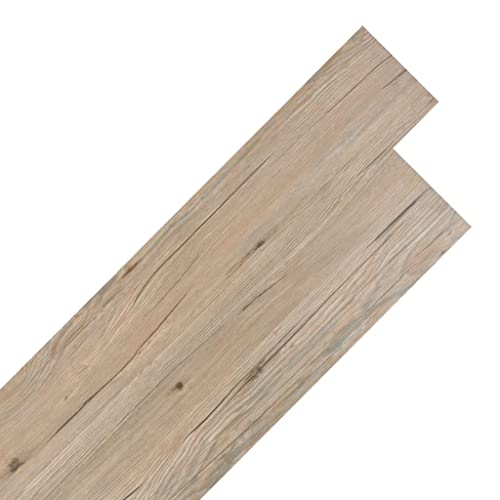 vidaXL PVC Laminat Dielen Selbstklebend Vinyl Boden Bodenbelag Fußboden Planke Vinylboden Designboden Dielenboden 5,21m² 2mm Eichenbraun von vidaXL