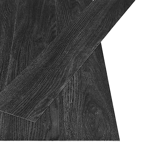 vidaXL PVC Laminat Dielen Selbstklebend Vinylboden Vinyl Boden Bodenbelag Fußboden Designboden Dielenboden Landhausdiele 4,46m² 3mm Eiche-Anthrazit von vidaXL