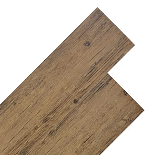 vidaXL PVC Laminat Dielen rutschfest Vinylboden Vinyl Boden Planken Bodenbelag Fußboden Designboden Dielenboden 4,46m² 3mm Walnuss-Braun von vidaXL