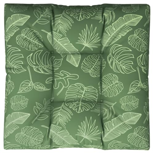 vidaXL Palettenkissen, Kissen für Gartenmöbel Hocker Sofa, Wasserabweisendes Sofakissen, Sitzkissen Palettenpolster, Blattmuster Stoff von vidaXL
