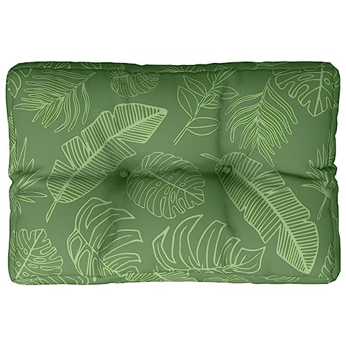 vidaXL Palettenkissen, Kissen für Gartenmöbel Hocker Sofa, Wasserabweisendes Sofakissen, Sitzkissen Palettenpolster, Blattmuster Stoff von vidaXL