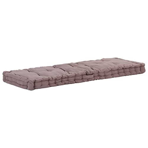 vidaXL Palettenkissen Palettenauflage Gartenkissen Palettenpolster Sitzkissen Bankauflage für Palettensofa Gartenbank Baumwolle 120x40x7cm Taupe von vidaXL