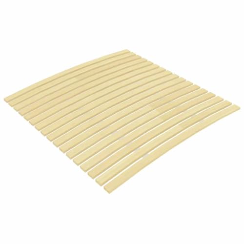 vidaXL Pappelholz Massivholz Bettlattenrost Ersatz mit 17 Latten Zusammenklappbar Rolllattenrost Rollrost Bettrost Holzlatten Latten Rost 120x200cm von vidaXL