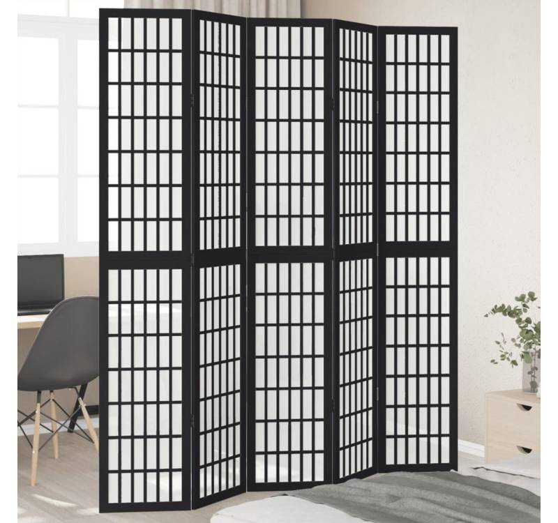 vidaXL Paravent, 5-tlg. Paravent Schwarz Massivholz Paulownia vidaXL Paravent, 5-tlg. Paravent Schwarz Massivholz Paulownia von vidaXL