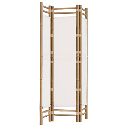 vidaXL Paravent 3-TLG. Faltbar Raumtrenner Raumteiler Trennwand Umkleide Sichtschutz Spanische Wand Wohnzimmer 120cm Bambus Canvas von vidaXL