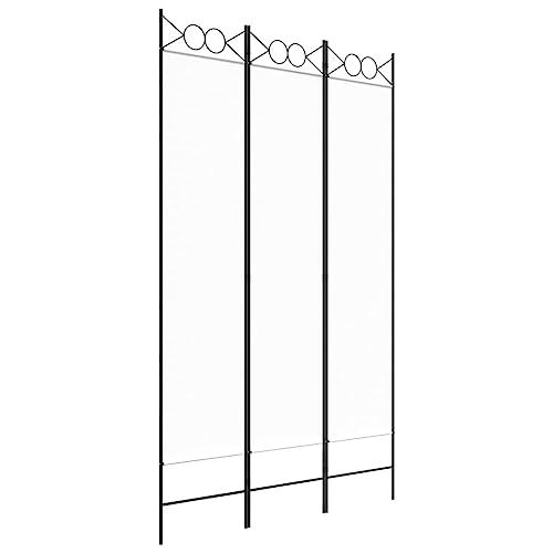 vidaXL Paravent 3-TLG. Raumtrenner Raumteiler Trennwand Umkleide Sichtschutz Spanische Wand Wohnzimmer Schlafzimmer Weiß 120x200cm Stoff vidaXL Paravent 3-TLG. Raumtrenner Raumteiler Trennwand Umkleide Sichtschutz Spanische Wand Wohnzimmer Schlafzimmer Weiß 120x200cm Stoff von vidaXL