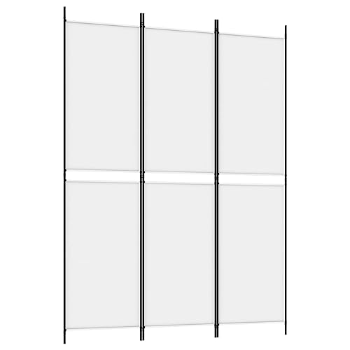 vidaXL Paravent 3-TLG. Raumtrenner Raumteiler Trennwand Umkleide Sichtschutz Spanische Wand Wohnzimmer Schlafzimmer Weiß 150x200cm Stoff von vidaXL