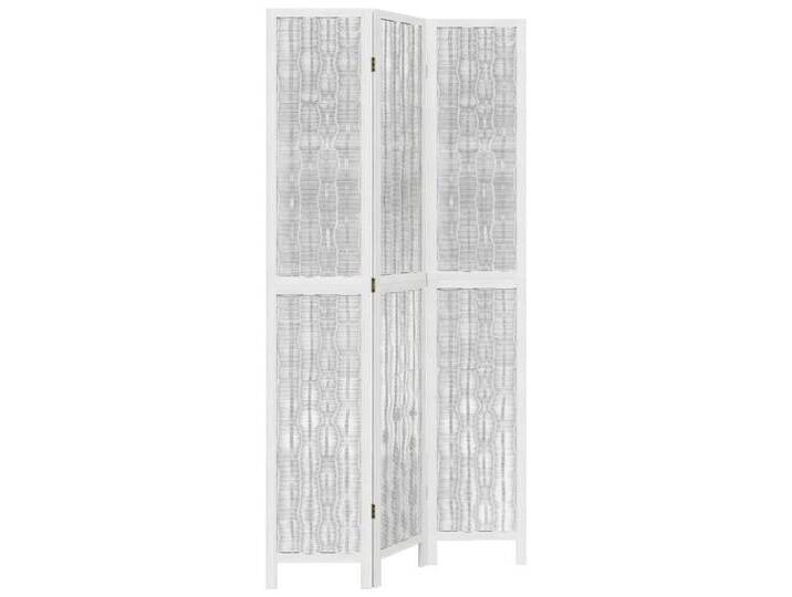 vidaXL Paravent 3-tlg Raumteiler Paravent Trennwand Spanische Wand Weiß Massivholz Pau, weiß von vidaXL