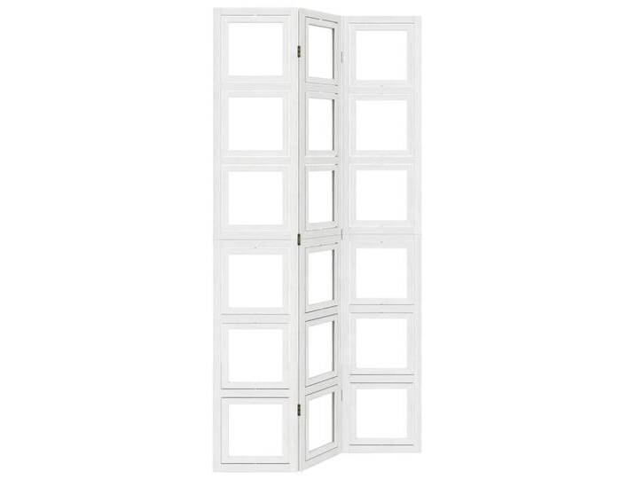 vidaXL Paravent 3-tlg Raumteiler Paravent Trennwand Spanische Wand Weiß Massivholz Pau, weiß von vidaXL