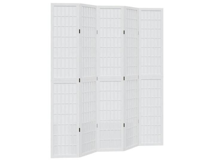 vidaXL Paravent 5-tlg Raumteiler Paravent Trennwand Spanische Wand Weiß Massivholz Pau, weiß von vidaXL
