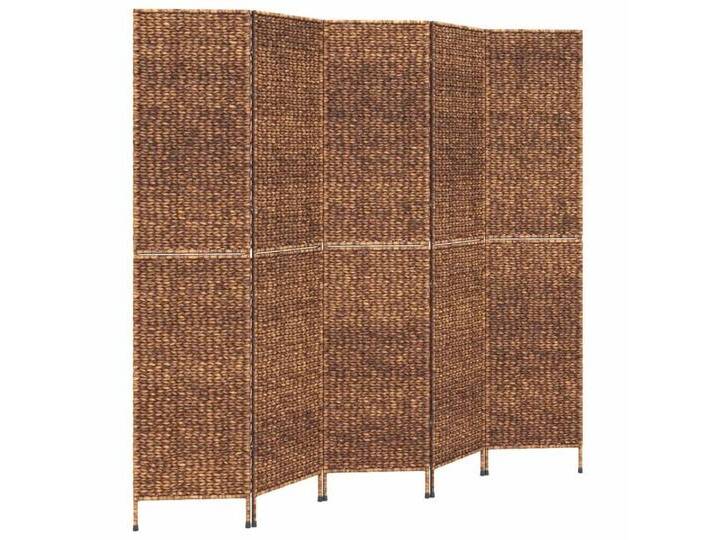 vidaXL Paravent Paravent 5-tlg Braun 205x180 cm Wasserhyazinthe Geflecht Raumteiler, braun von vidaXL