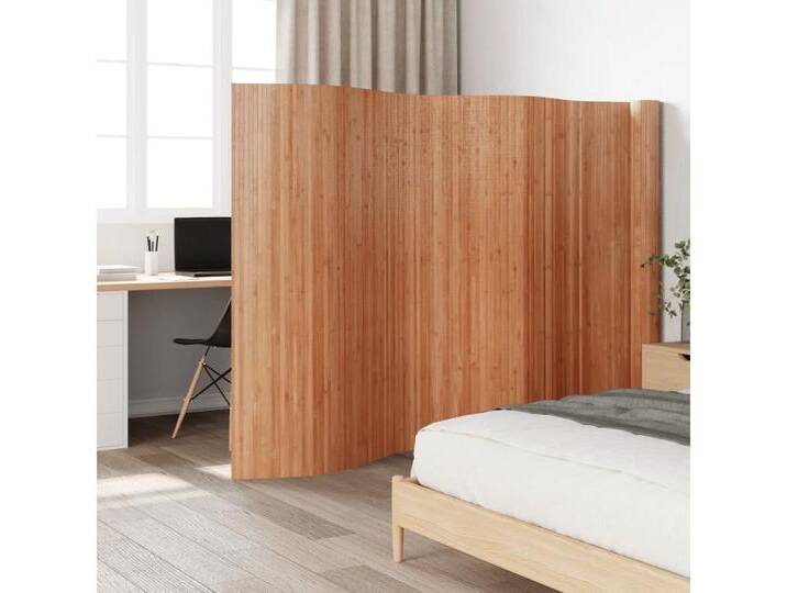 vidaXL Paravent Paravent Sichtschutz Raumteiler Trennwand Natur 165x800 cm Bambus, braun von vidaXL