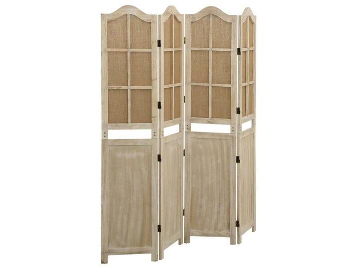 vidaXL Paravent Raumteiler Paravent Trennwand Spanische Wand 4-tlg Braun 140x165 cm S, braun von vidaXL