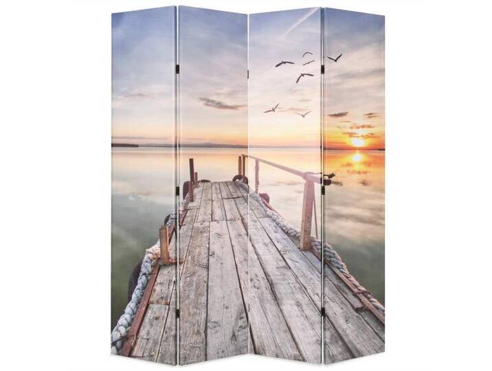 vidaXL Paravent Raumteiler Paravent Trennwand spanische Wand klappbar 160 x 170 cm See von vidaXL