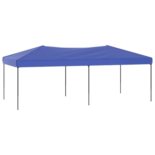 vidaXL Partyzelt Festzelt Camping Pavillon Faltpavillon Gartenzelt Grillzelt Terrasse Gartenpavillon Stahlrahmen Faltbar Blau 3x6m von vidaXL