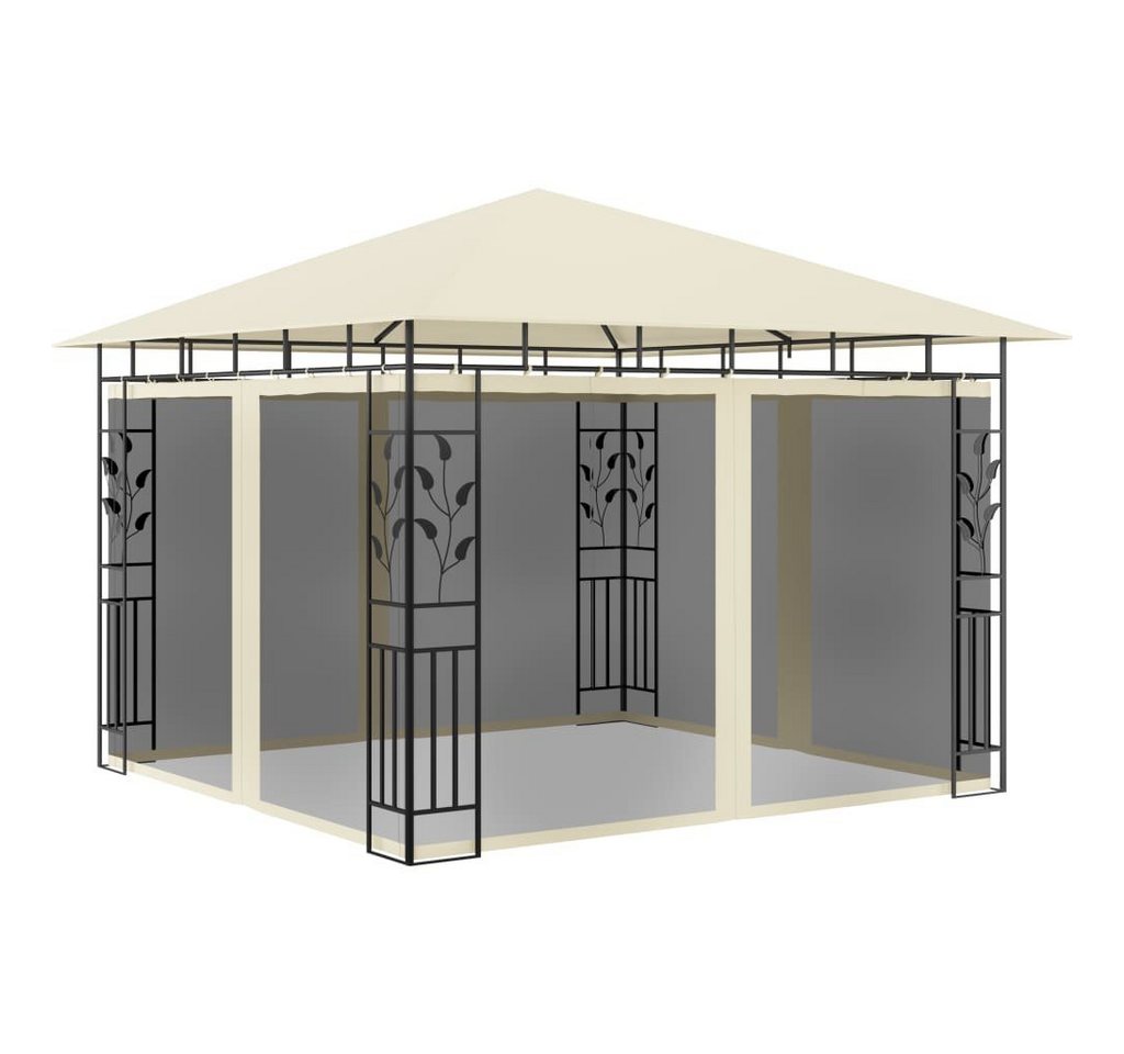 vidaXL Partyzelt Pavillon mit Moskitonetz 3x3x2,73 m Creme 180 g/m² von vidaXL