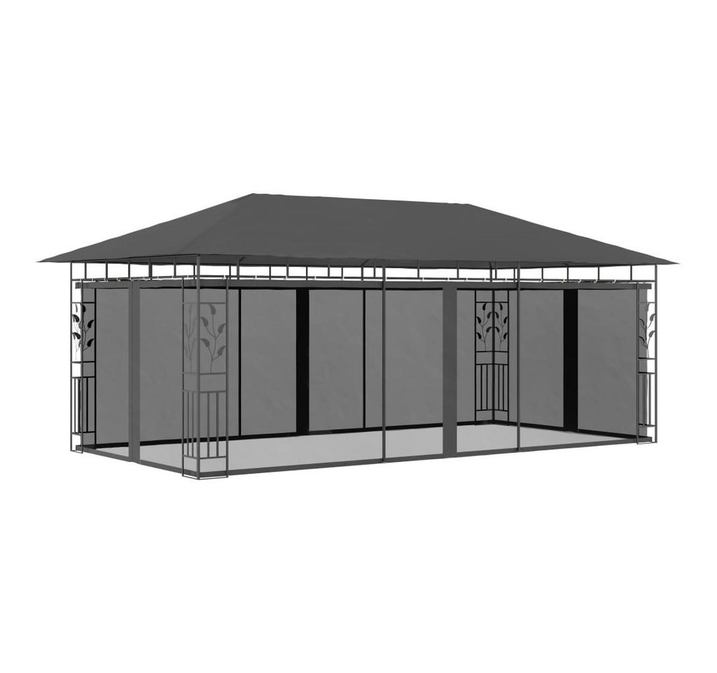 vidaXL Partyzelt Pavillon mit Moskitonetz 6x3x2,73 m Anthrazit von vidaXL