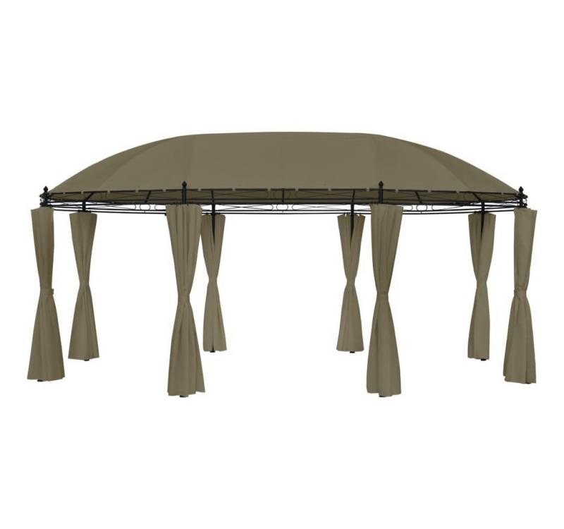 vidaXL Partyzelt Pavillon mit Vorhängen 520x349x255 cm Taupe 180 g/m² vidaXL Partyzelt Pavillon mit Vorhängen 520x349x255 cm Taupe 180 g/m² von vidaXL
