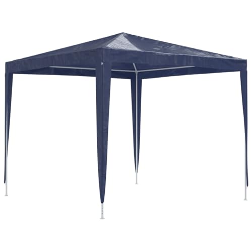 vidaXL Partyzelt UV-beständig Wasserbeständig Pavillon Festzelt Gartenzelt Gartenpavillon Bierzelt Zelt Garten Party 2,5x2,5m Blau Stoff Eisen von vidaXL