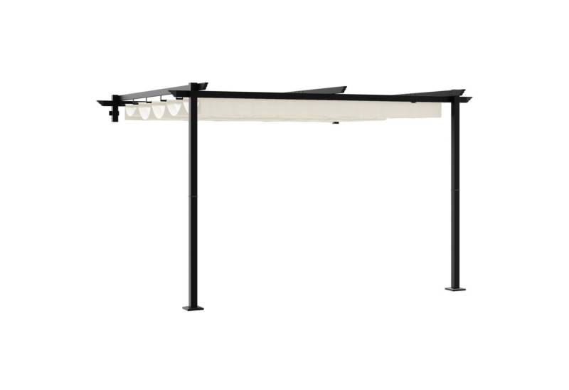 vidaXL Partyzelt Wandmontierter Pavillon Creme 3 x 3 m Stahl von vidaXL