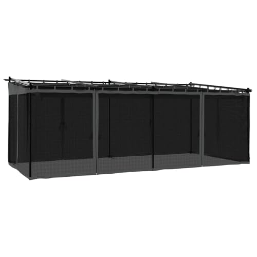 vidaXL Pavillon, Pergola mit Netzwände Schiebedach, Sonnenschutz Überdachung für Terrasse Garten, Gartenpavillon Terrassendach Gartenzelt, Anthrazit 6x3m Stahl vidaXL Pavillon, Pergola mit Netzwände Schiebedach, Sonnenschutz Überdachung für Terrasse Garten, Gartenpavillon Terrassendach Gartenzelt, Anthrazit 6x3m Stahl von vidaXL