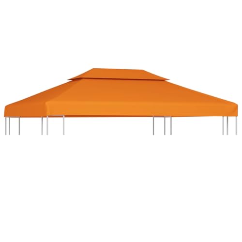 vidaXL Pavillon-Ersatzdach Pavillondach Pavillon Zubehör Gartenpavillon Ersatzteile Pavillondächer Festzelt Dachplane 310 g/m² Orange 3x4m von vidaXL