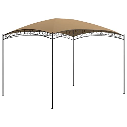 vidaXL Pavillon Gartenzelt Partyzelt Sonnenschutz Festzelt Pergola Überdachung Gartenpavillon Bierzelt Terrasse 3x4x2,65m Taupe 180g/m² von vidaXL