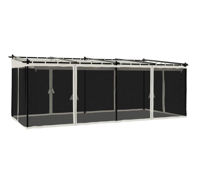 vidaXL Pavillon Pavillon Terrassenüberdachung Gartenpavillon mit Netzwänden Creme 6x3 von vidaXL