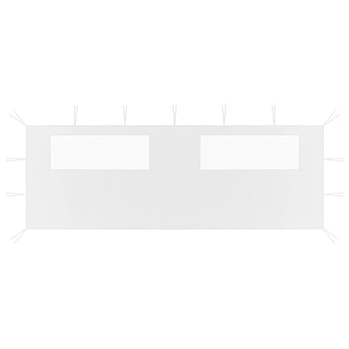 vidaXL Pavillon Seitenwand mit Fenstern Seitenteil Seitenplane Zeltplane für Partyzelt Gartenzelt Festzelt Pergola 6x2m Weiß 70g/m² vidaXL Pavillon Seitenwand mit Fenstern Seitenteil Seitenplane Zeltplane für Partyzelt Gartenzelt Festzelt Pergola 6x2m Weiß 70g/m² von vidaXL