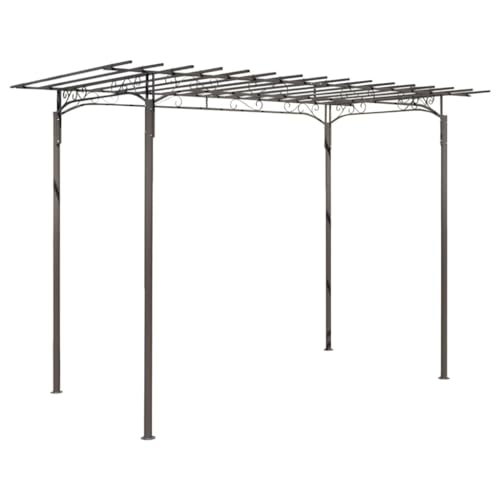 vidaXL Pavillon Stahl 215cm Gartenpavillon Überdachung Pergola Rosenpavillon von vidaXL