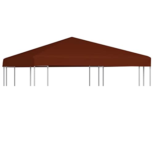 vidaXL Pavillondach Wasserdicht Pavillon Partyzelt Gartenzelt Dachplane Ersatzdach Ersatz Dach Plane Pavillonplane 310g/m² 3x3m Terrakotta von vidaXL