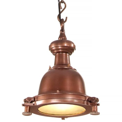 vidaXL Pendelleuchte, Höhenverstellbar Hängelampe mit Aluminium-Optik, Pendellampe für Wohnzimmer Büro, Deckenlampe Küchenlampe, Kupferbraun Aluminium von vidaXL