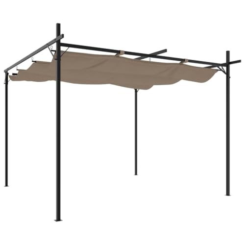 vidaXL Pergola, Pavillon mit Schiebedach, UV-beständig Überdachung Vordach für Garten Terrasse, Gartenpavillon Sonnnenschutz, Taupe 295x292x230 cm vidaXL Pergola, Pavillon mit Schiebedach, UV-beständig Überdachung Vordach für Garten Terrasse, Gartenpavillon Sonnnenschutz, Taupe 295x292x230 cm von vidaXL