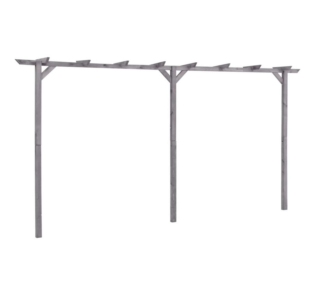 vidaXL Pergola Garten-Pergola Grau 400x40x205 cm Imprägniertes Kiefernholz, (1-tlg) von vidaXL