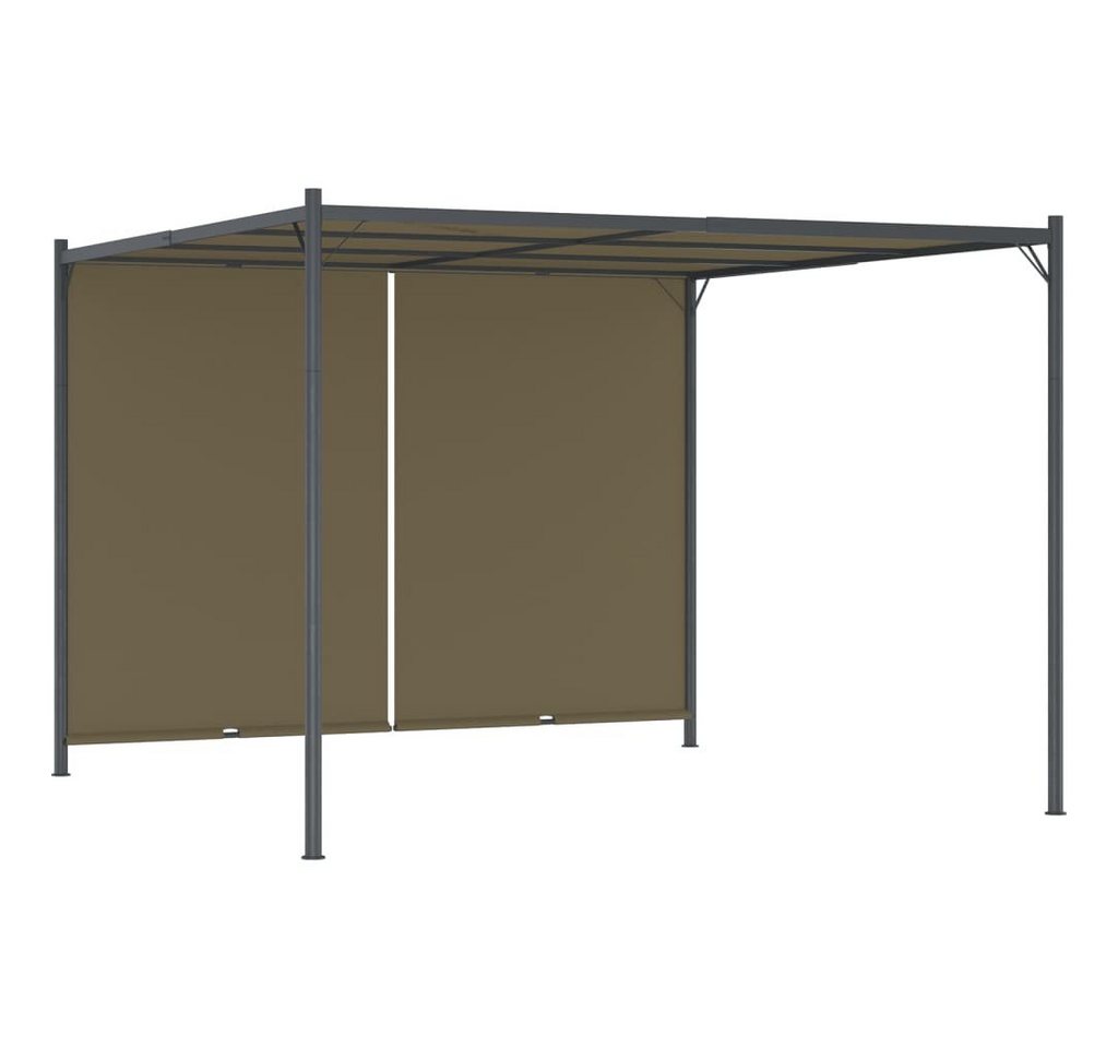 vidaXL Pergola Gartenpergola mit Ausziehbarem Dach 3x3 m Taupe 180 g/m², (1-tlg) von vidaXL