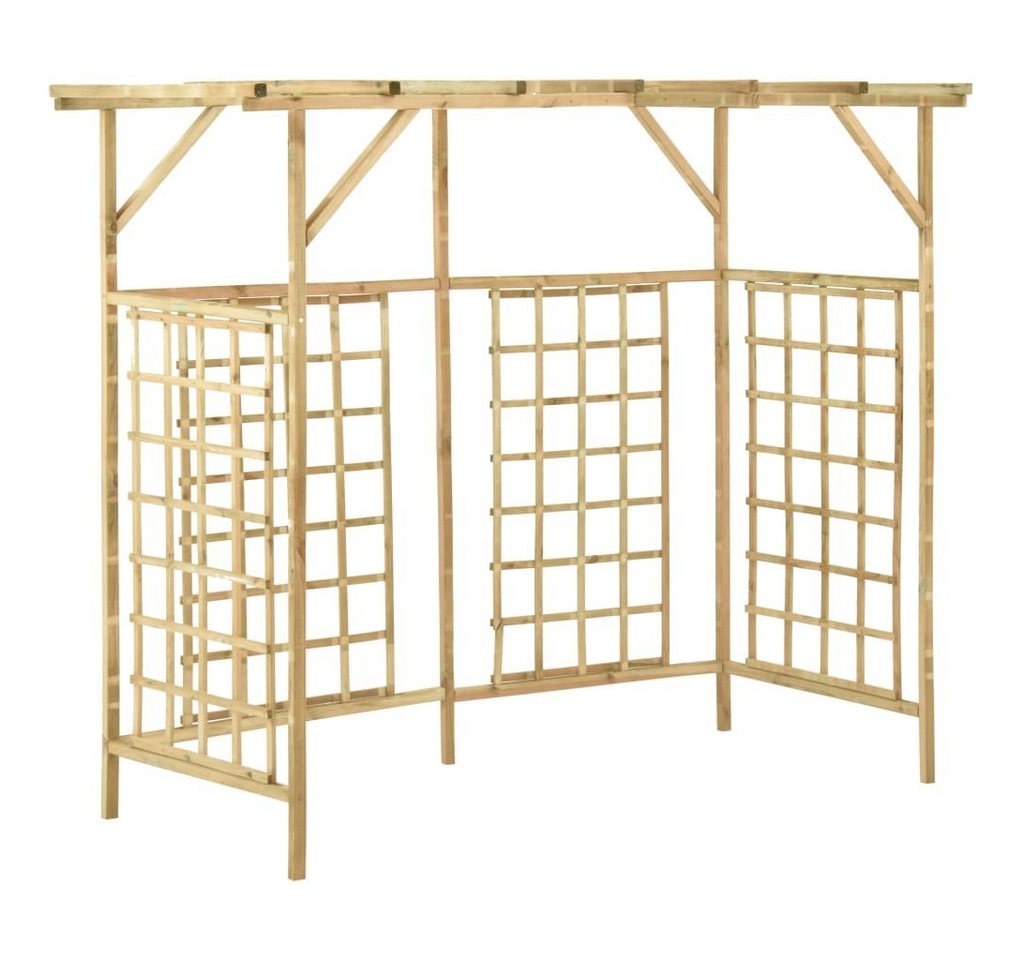 vidaXL Pergola Pergola für 3 Mülltonnen Kiefernholz Imprägniert, (1-tlg) von vidaXL