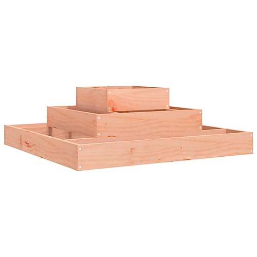 vidaXL Pflanzkübel, Blumenkasten 3-stufiges Design, Hochbeet für Garten Dekorativ, Pflanzpyramide Kräuterpyramide, Massivholz Douglasie von vidaXL