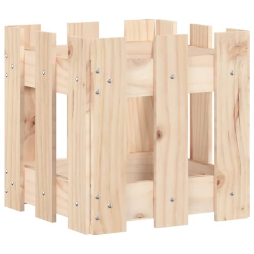 vidaXL Pflanzkübel, Blumenkübel mit Lattenzaun-Design, Pflanzkasten Übertopf für Garten Terrasse, Blumentopf Blumenkasten, 30x30x30 cm Massivholz Kiefer vidaXL Pflanzkübel, Blumenkübel mit Lattenzaun-Design, Pflanzkasten Übertopf für Garten Terrasse, Blumentopf Blumenkasten, 30x30x30 cm Massivholz Kiefer von vidaXL