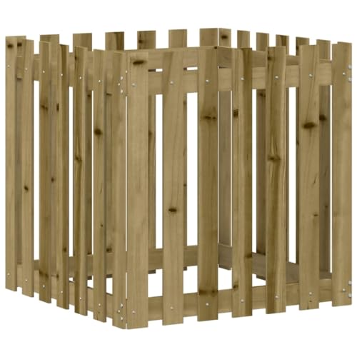 vidaXL Pflanzkübel, Blumenkübel mit Lattenzaun-Design, Pflanzkasten Übertopf für Garten Terrasse, Blumentopf Blumenkasten, 70x70x70 cm Kiefernholz Imprägniert vidaXL Pflanzkübel, Blumenkübel mit Lattenzaun-Design, Pflanzkasten Übertopf für Garten Terrasse, Blumentopf Blumenkasten, 70x70x70 cm Kiefernholz Imprägniert von vidaXL