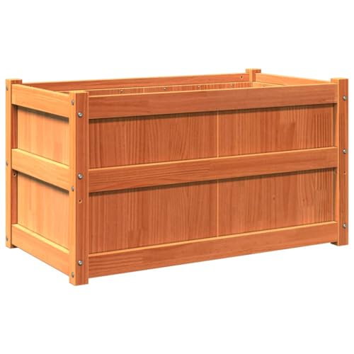 vidaXL Pflanzkübel, Blumenkübel mit viel Platz, Pflanzkasten Übertopf für Garten Terrasse Balkon, Blumentopf Blumenkasten, Wachsbraun Massivholz Kiefer vidaXL Pflanzkübel, Blumenkübel mit viel Platz, Pflanzkasten Übertopf für Garten Terrasse Balkon, Blumentopf Blumenkasten, Wachsbraun Massivholz Kiefer von vidaXL