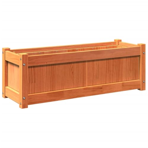 vidaXL Pflanzkübel, Blumenkübel mit viel Platz, Pflanzkasten Übertopf für Garten Terrasse Balkon, Blumentopf Blumenkasten, Wachsbraun Massivholz Kiefer vidaXL Pflanzkübel, Blumenkübel mit viel Platz, Pflanzkasten Übertopf für Garten Terrasse Balkon, Blumentopf Blumenkasten, Wachsbraun Massivholz Kiefer von vidaXL