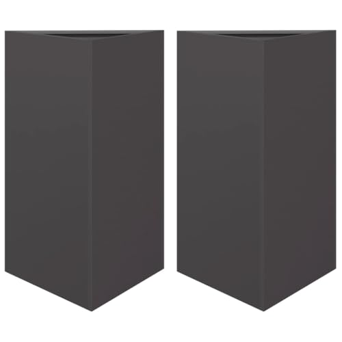 vidaXL Pflanzkübel 2 STK., Blumenkübel mit Boden, Pflanzkasten Pflanztopf für Garten Balkon Terrasse, Blumentopf Pflanzgefäß Blumenkasten, Schwarz Dreieckig Stahl vidaXL Pflanzkübel 2 STK., Blumenkübel mit Boden, Pflanzkasten Pflanztopf für Garten Balkon Terrasse, Blumentopf Pflanzgefäß Blumenkasten, Schwarz Dreieckig Stahl von vidaXL