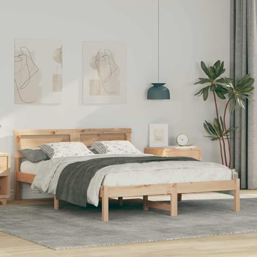 vidaXL Plattformbett aus natürlichem Kiefernholz 120 x 200 cm in Braun. Zeitgemäßes Design mit Einer bunten LED-Leiste und USB-Anschluss, inklusive Steuerung. Leicht zu reinigen und ideal als Moderne vidaXL Plattformbett aus natürlichem Kiefernholz 120 x 200 cm in Braun. Zeitgemäßes Design mit Einer bunten LED-Leiste und USB-Anschluss, inklusive Steuerung. Leicht zu reinigen und ideal als Moderne von vidaXL