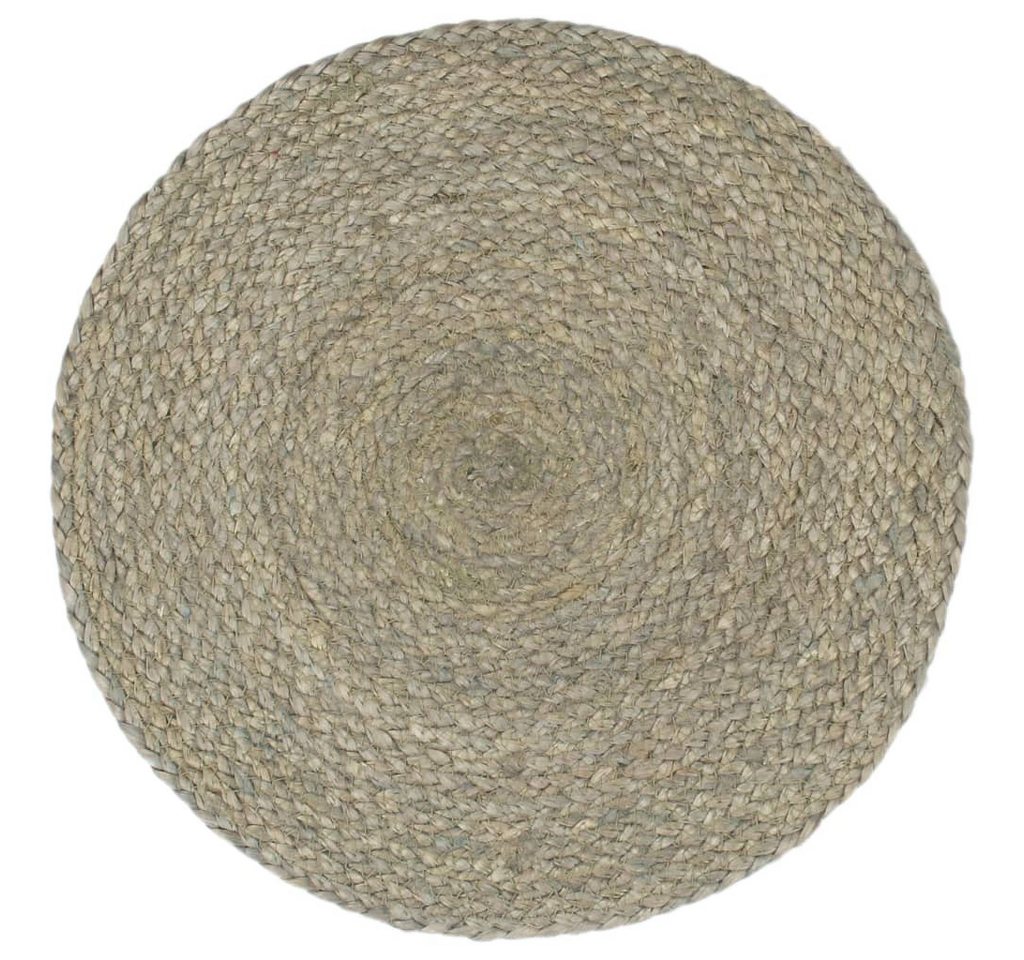 vidaXL Platzset, Tischsets 4 Stk. Grau 38 cm Rund Jute von vidaXL